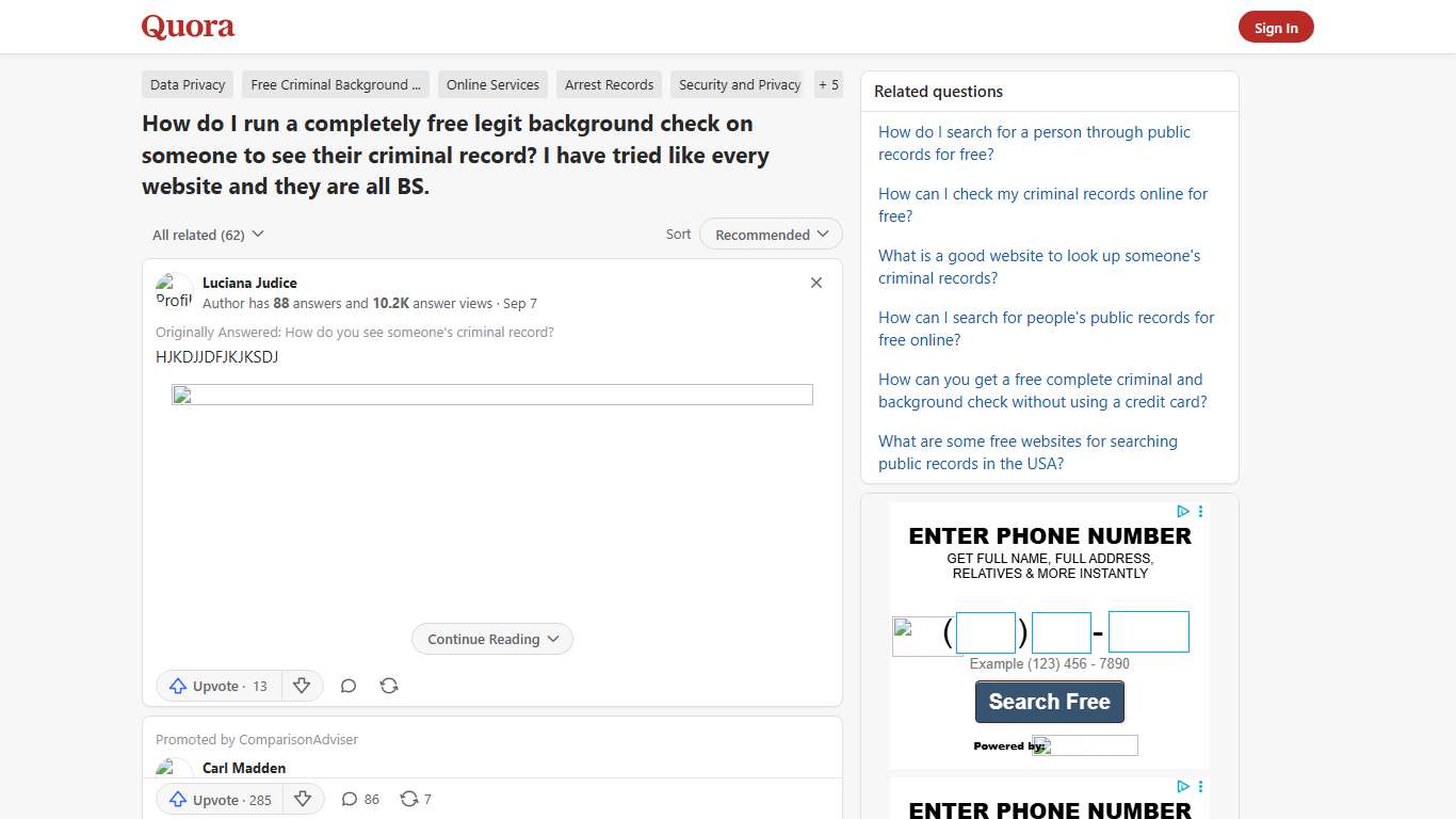 How to run a completely free legit background check on someone to see their criminal record - Quora